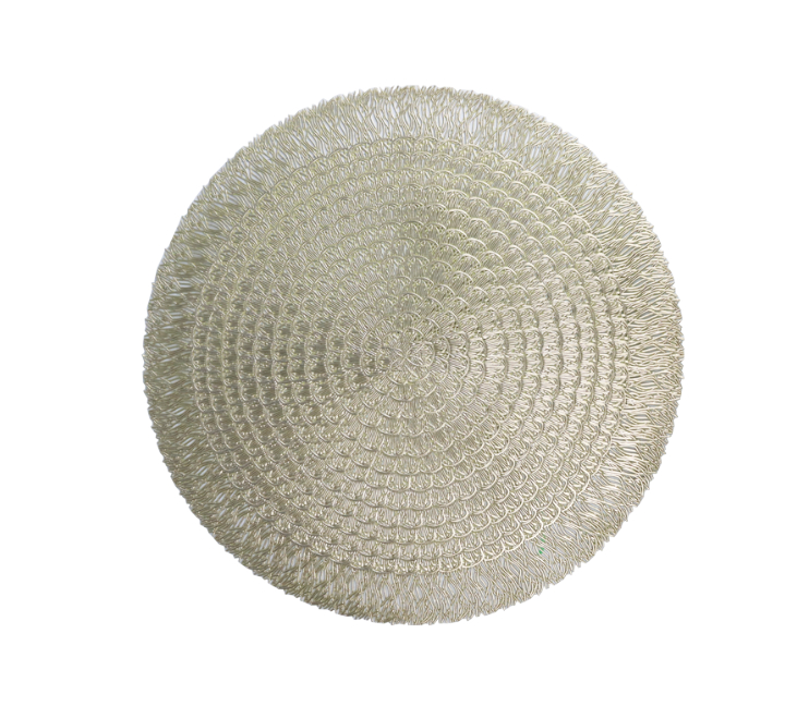 Metallic Gold Woven Look Table Mat 38cm