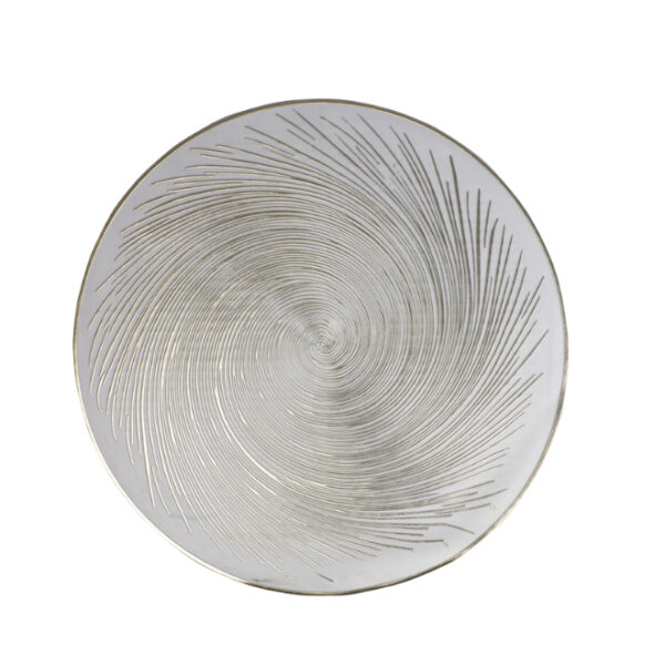 White and Gold Round Table Mat