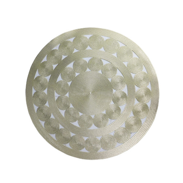 Circular Pattern Gold Table Mat 38cm