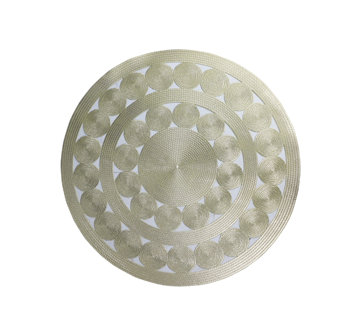 Circular Pattern Gold Table Mat 38cm