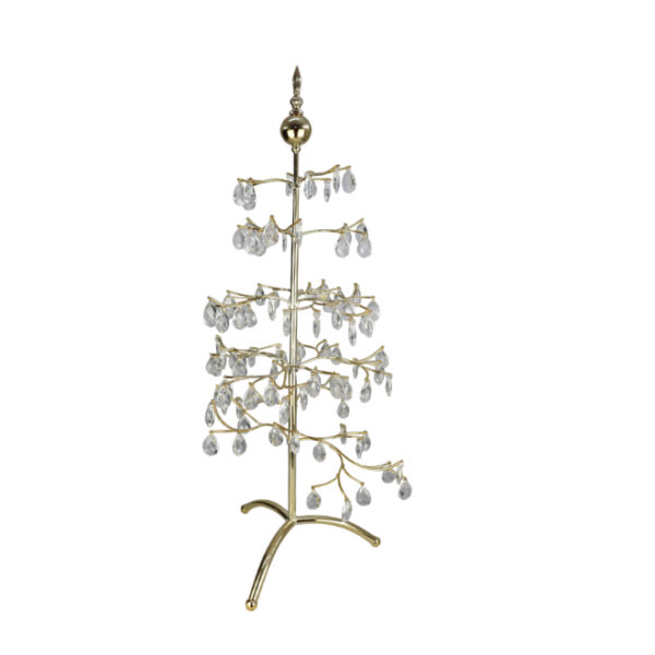 Tripar Metal Gold Tree with Crystal Beads