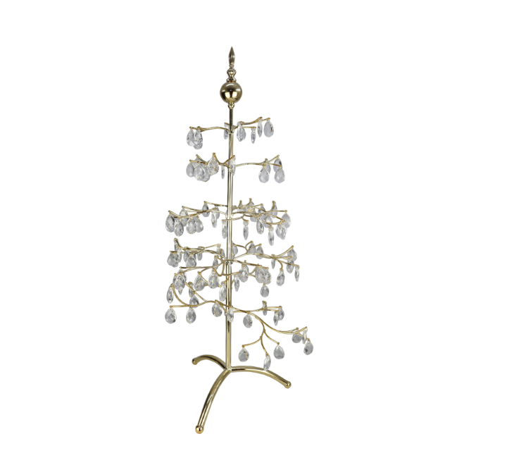 Tripar Metal Gold Tree with Crystal Beads