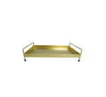 Rectangular Gold Metal Serving Tray
