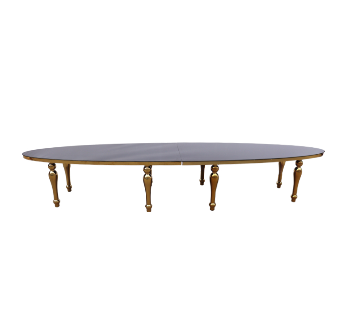 Oval Glass Table 4.8x1.2m
