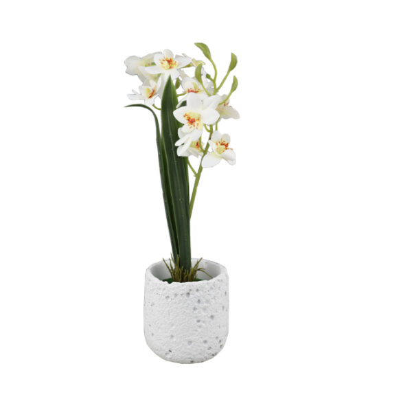 Artificial Cymbidium Orchid in Pot Plant
