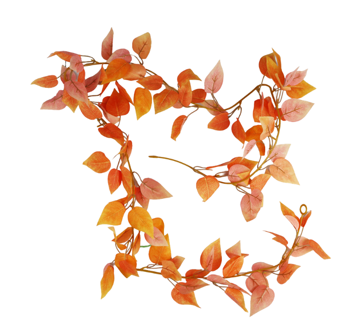 Orange Artificial Autumn Leaves