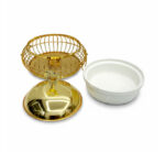 Gold Chafing Dish with Ceramic Insert