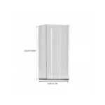 Clear Square Plastic Vase 25x12cm