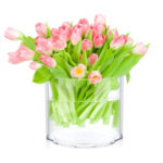 Clear Round Plastic Vase