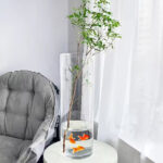 Clear Round Plastic Vase 49x18cm