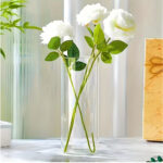 Clear Round Plastic Vase 12x29.5cm