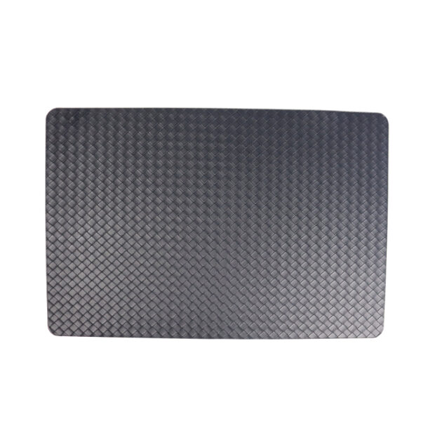 Black Table Mat Diamond Weaved Pattern