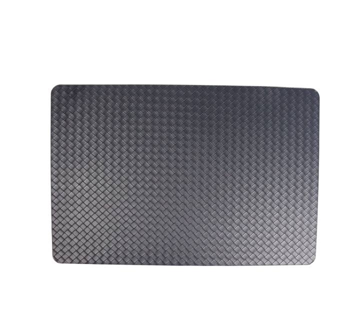 Black Table Mat Diamond Weaved Pattern
