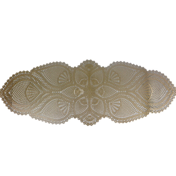 Gold Crotchet Pattern Table Mat