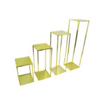 4pc Square Gold Plinth Set