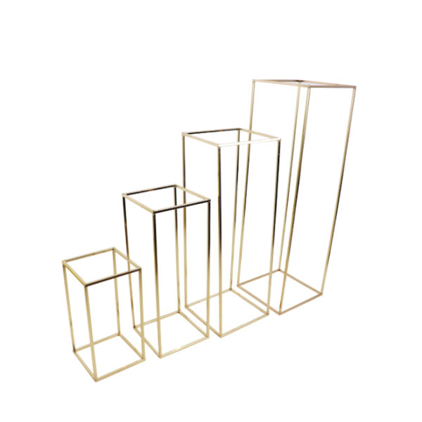 4pc Gold Plinth Set