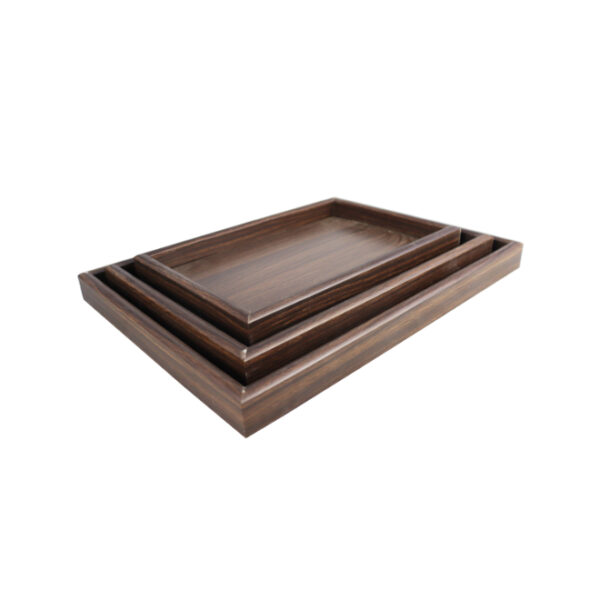 3pc Wooden Serving Tray