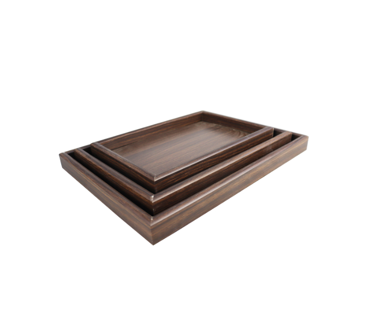 3pc Wooden Serving Tray