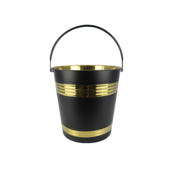 Metal Black/Gold Ice Bucket