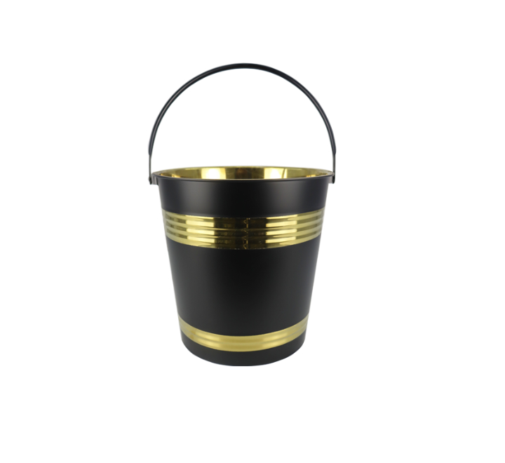 Metal Black/Gold Ice Bucket
