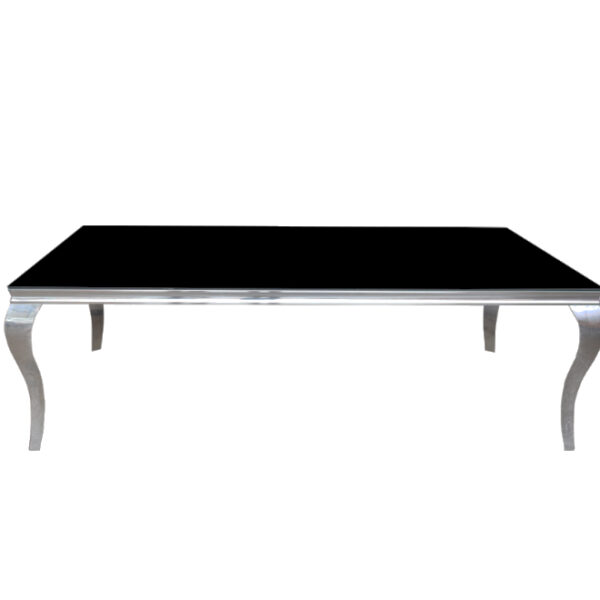 Black Glass Top Dining Table