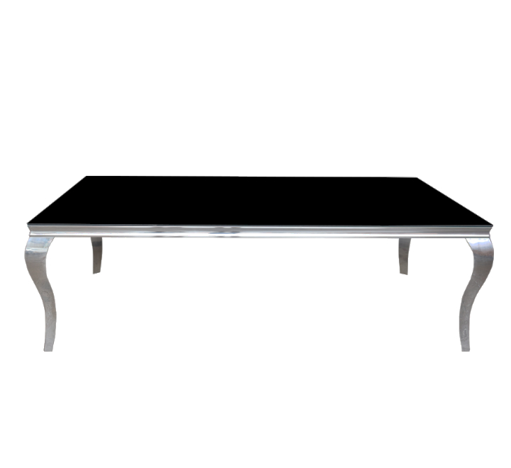 Black Glass Top Dining Table