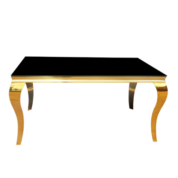 Gold Frame Glass Dining Table