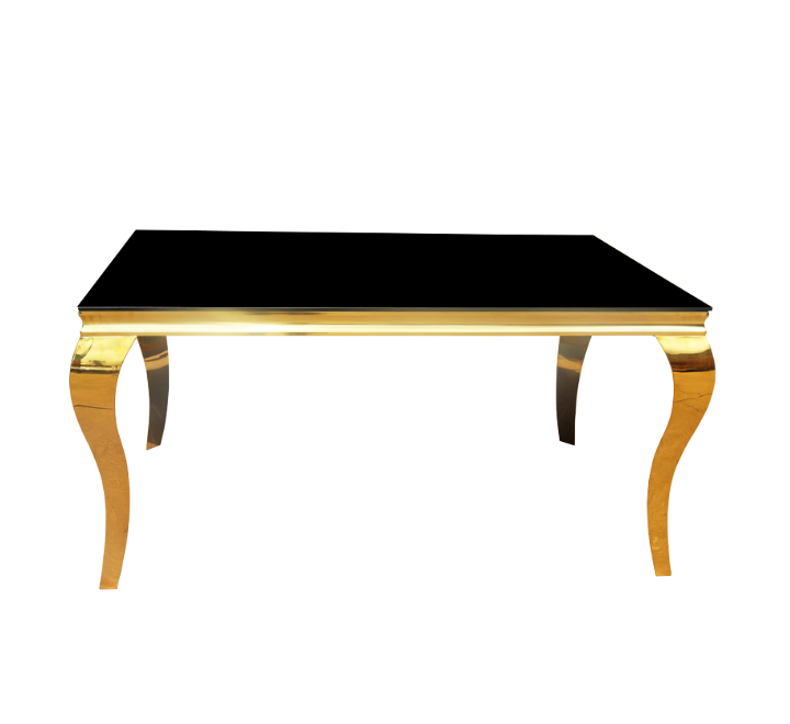 Gold Frame Glass Dining Table