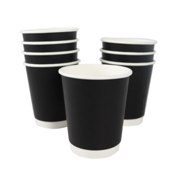 Black Coffee Cups 25pack