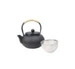 Cast Iron Tea Pot Black