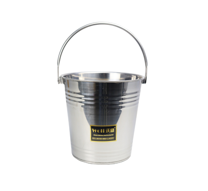 Silver Metal Water Bucket