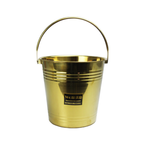 Gold Metal Water Bucket