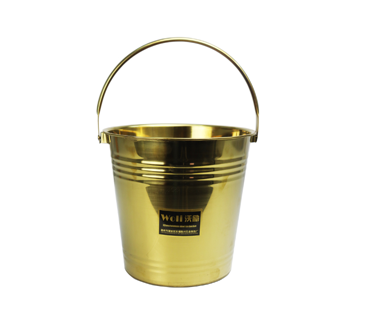 Gold Metal Water Bucket