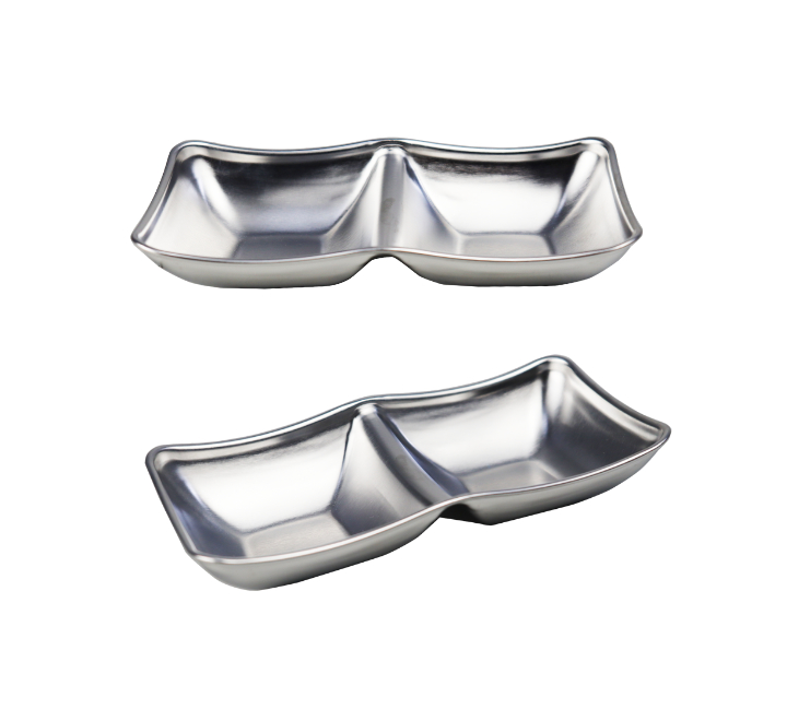 2 Divison Stainless Steel Sauce Dish
