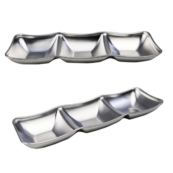 3 Divison Stainless Steel Sauce Dish