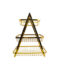 3 Tier Metal Gold Fruit/Veg Basket