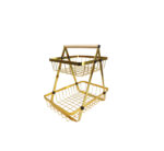 2 Tier Metal Gold Fruit/Veg Basket