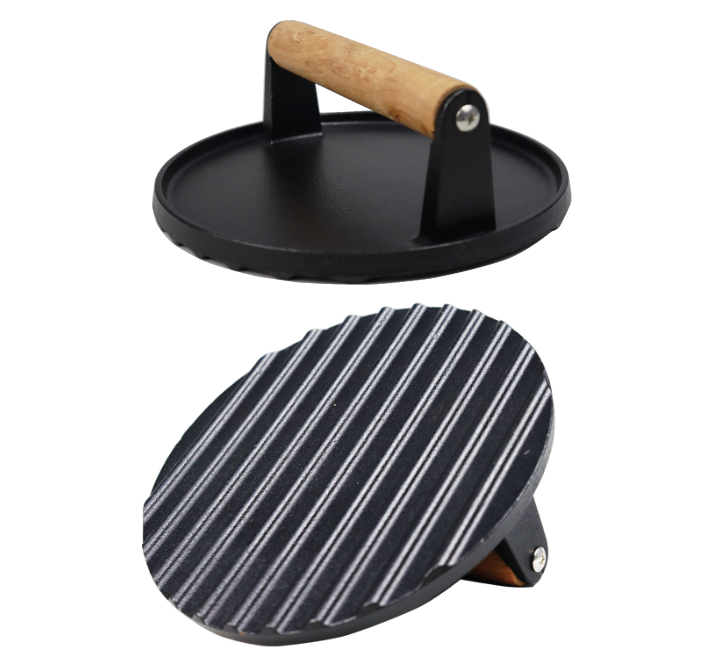 Cast Iron Round Grill Press