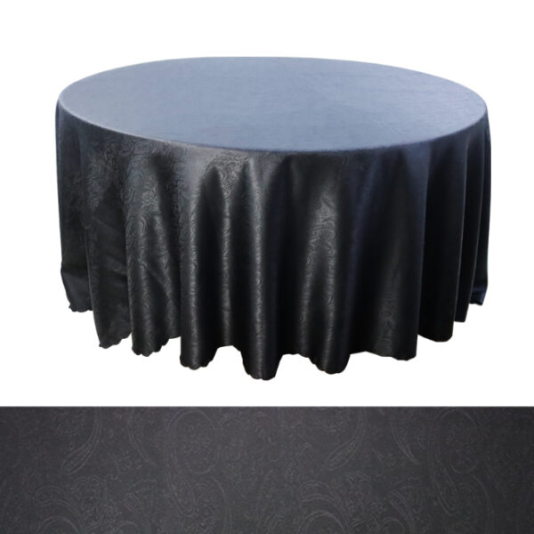 Black Round Table Cloth