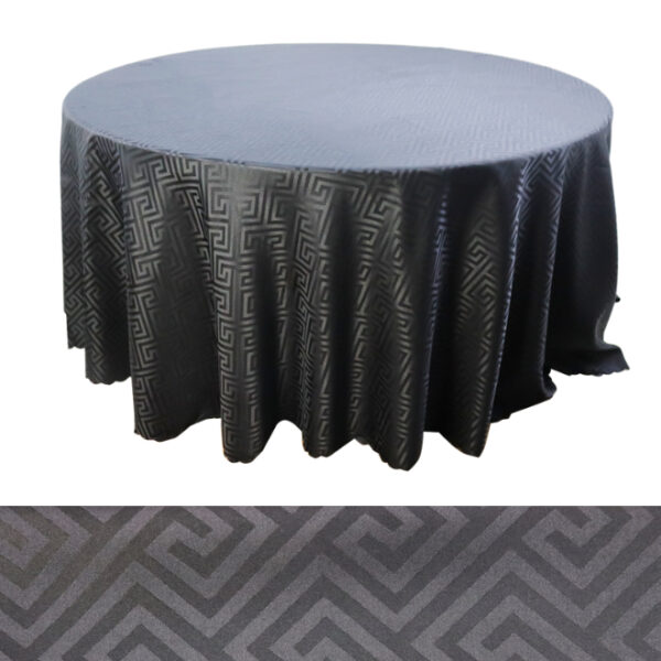 Black Round Table Cloth 320x320cm