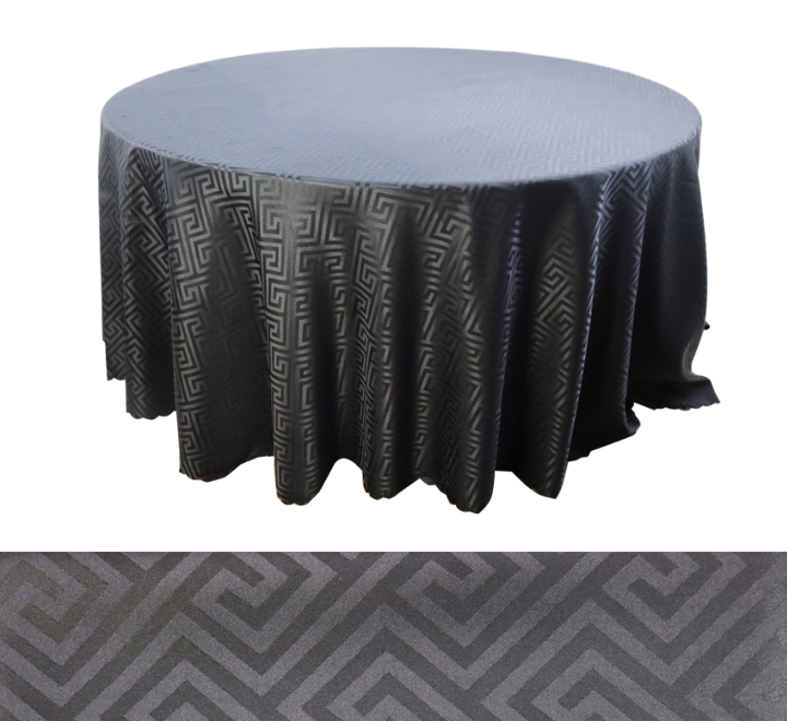 Black Round Table Cloth 320x320cm