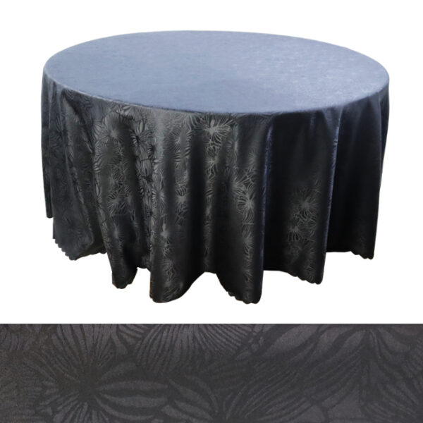 Black Round Table Cloth 320x320cm