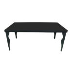Black Glass Top Dining Table Black Frame 180cm