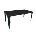 Black Glass Top Dining Table Black Frame 180cm