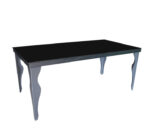 Black Glass Top Dining Table Black Frame 180cm
