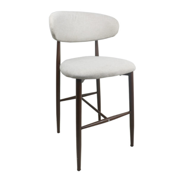 Beige Upholstered Bar Stool