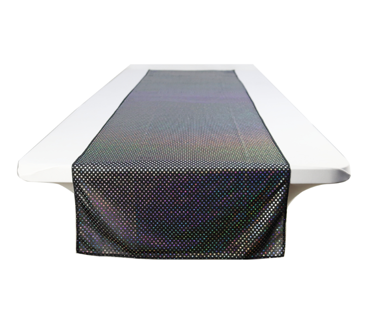 Black Sequin Table Runner