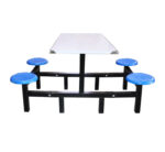 Steel Cafeteria Table with Plastic Seats