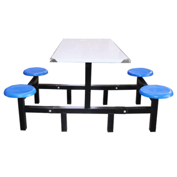 Steel Cafeteria Table with Plastic Seats
