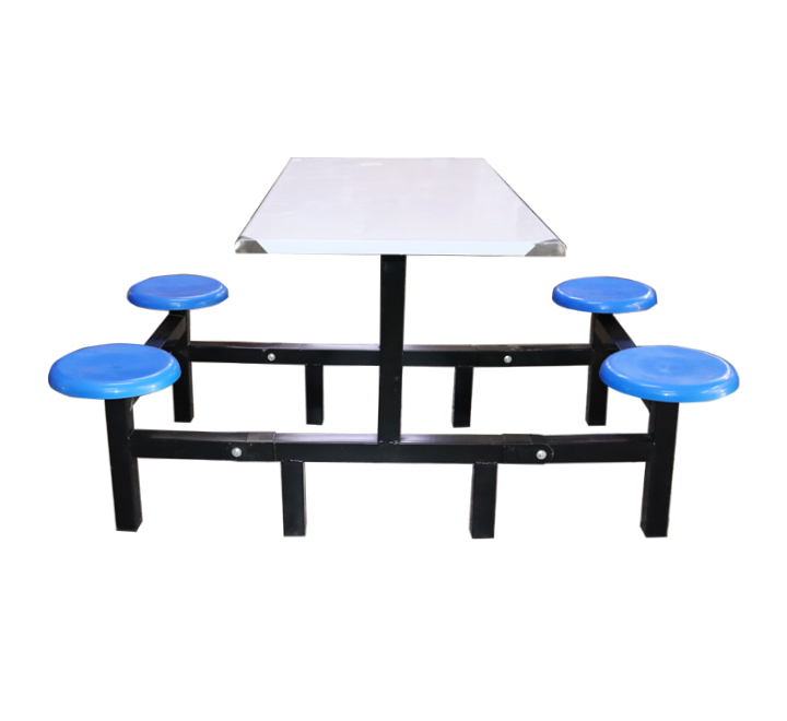 Steel Cafeteria Table with Plastic Seats